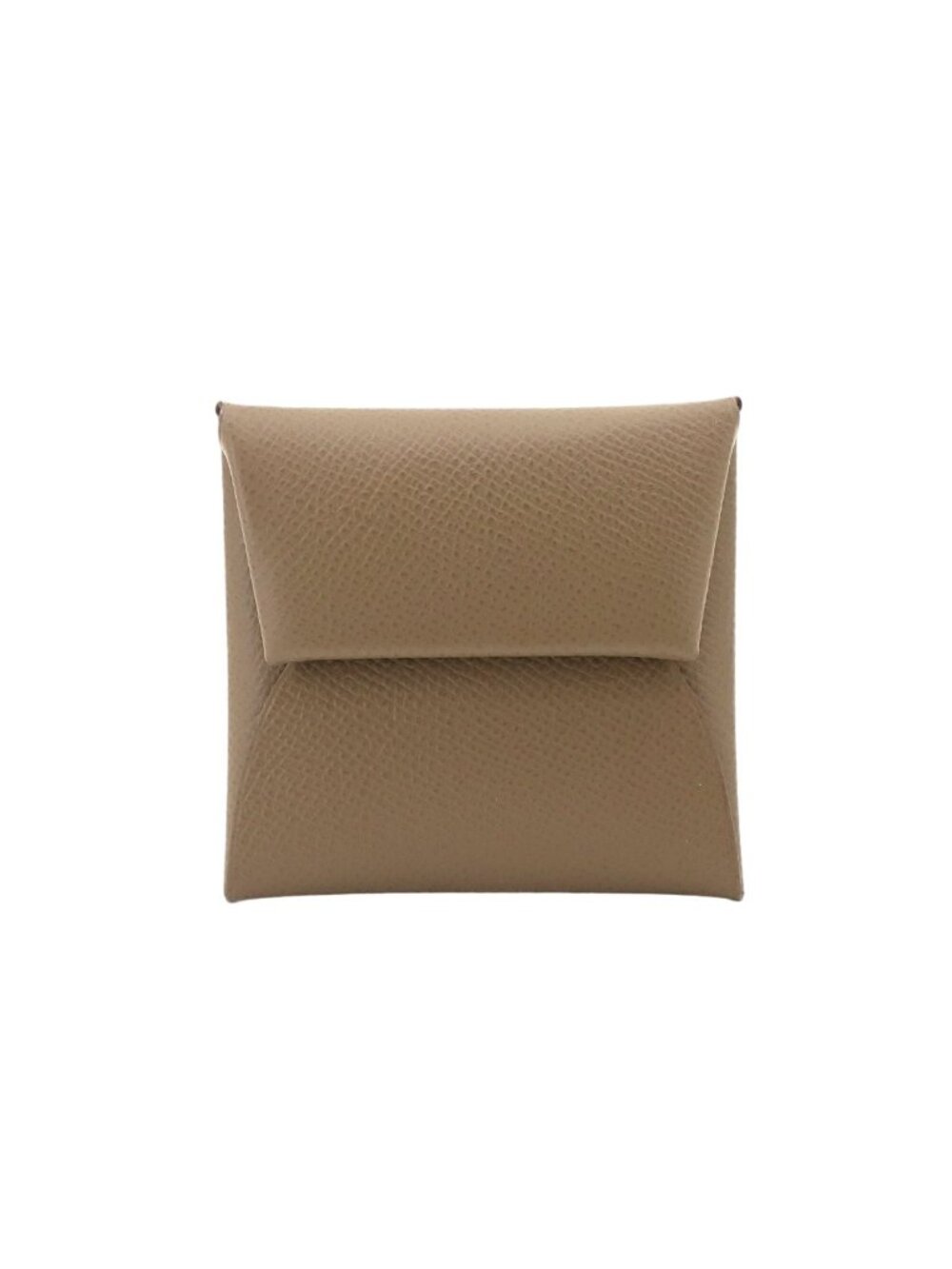 Hermes Bastia Coin Purse Epsom Etoupe Silver